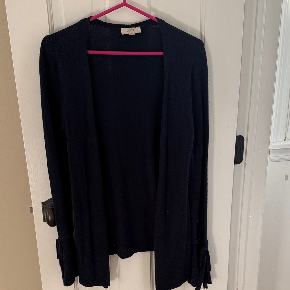 Navy open cardigan